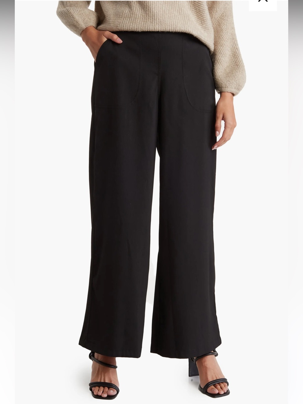 Max Studio London Womens Black Wide Leg Trousers Pants Size XS NWT Business